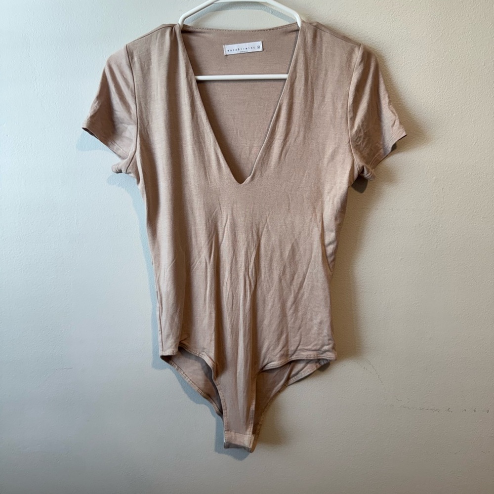 Women's Beige Bodysuit